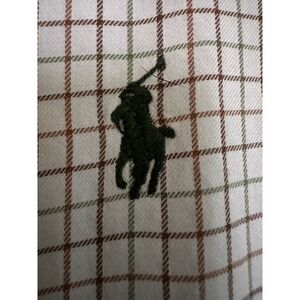 RALPH‎ LAUREN YARMOUTH LONG SLEEVE WHITE GREEN & RED CHECKED SHIRT MENS SZ 17